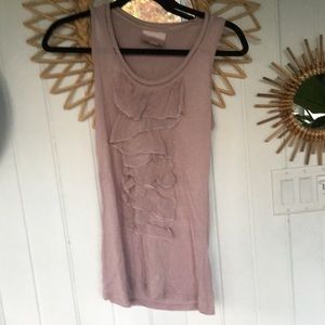 Tank style blouse with ruffle detail